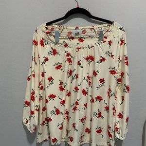 Girl's Floral Blouse
